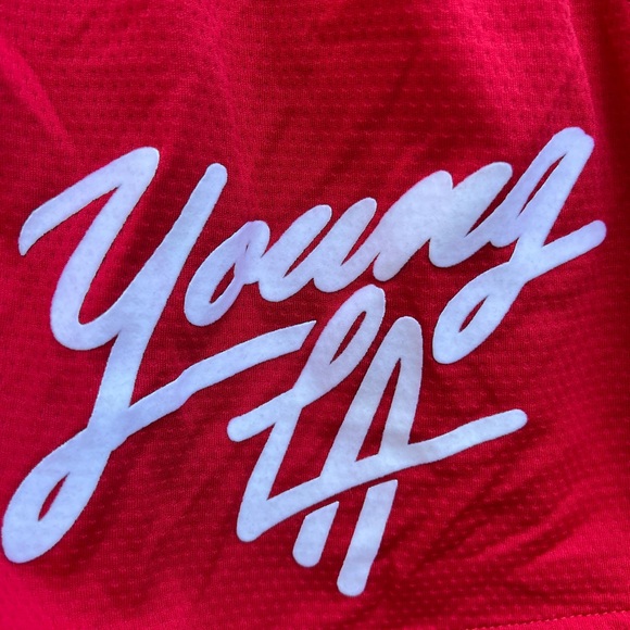 YOUNG LA RARE Red Tie Waist Athletic shorts with Pockets Women’s Small - Picture 3 of 8